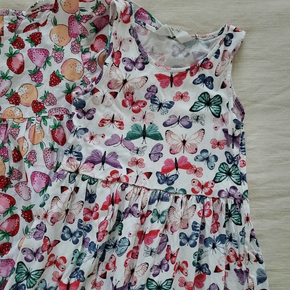 H&m dress bundle butterfly strawberry kids 6 7 8 - Picture 5 of 8